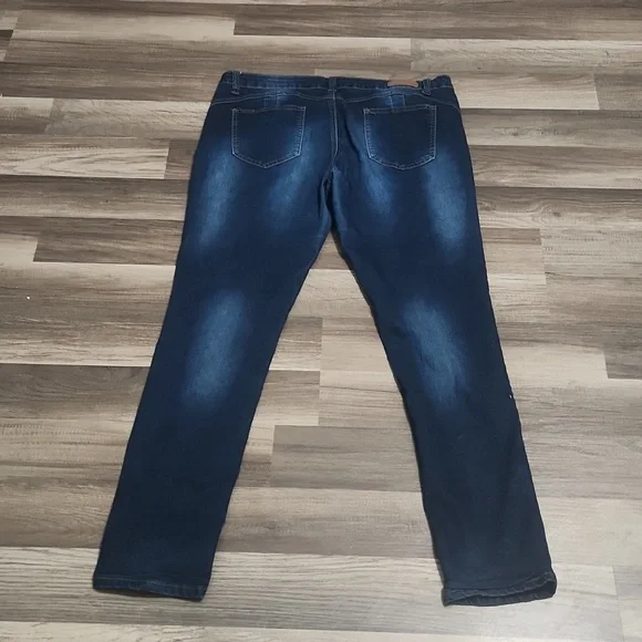 GogoStar Dark Wash Stretch Skinny Jeans Size 15 Inseam 29' - Picture 5 of 5